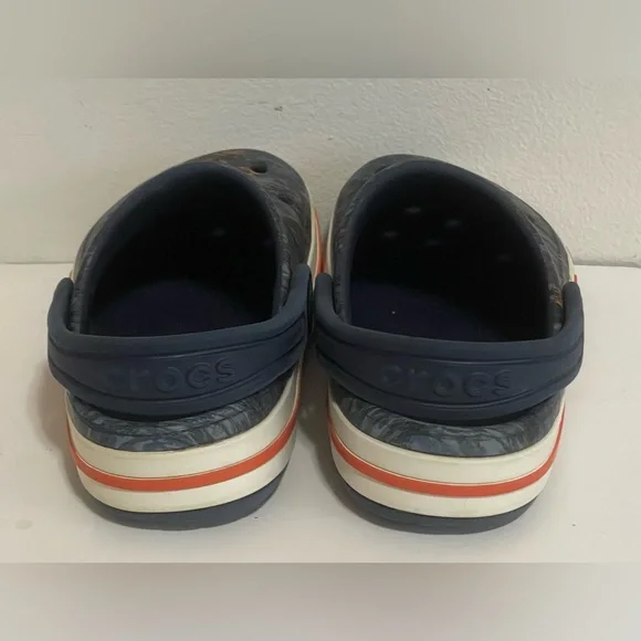 Toddler Navy, Orange Marbled Crocs C8 - Picture 2 of 6